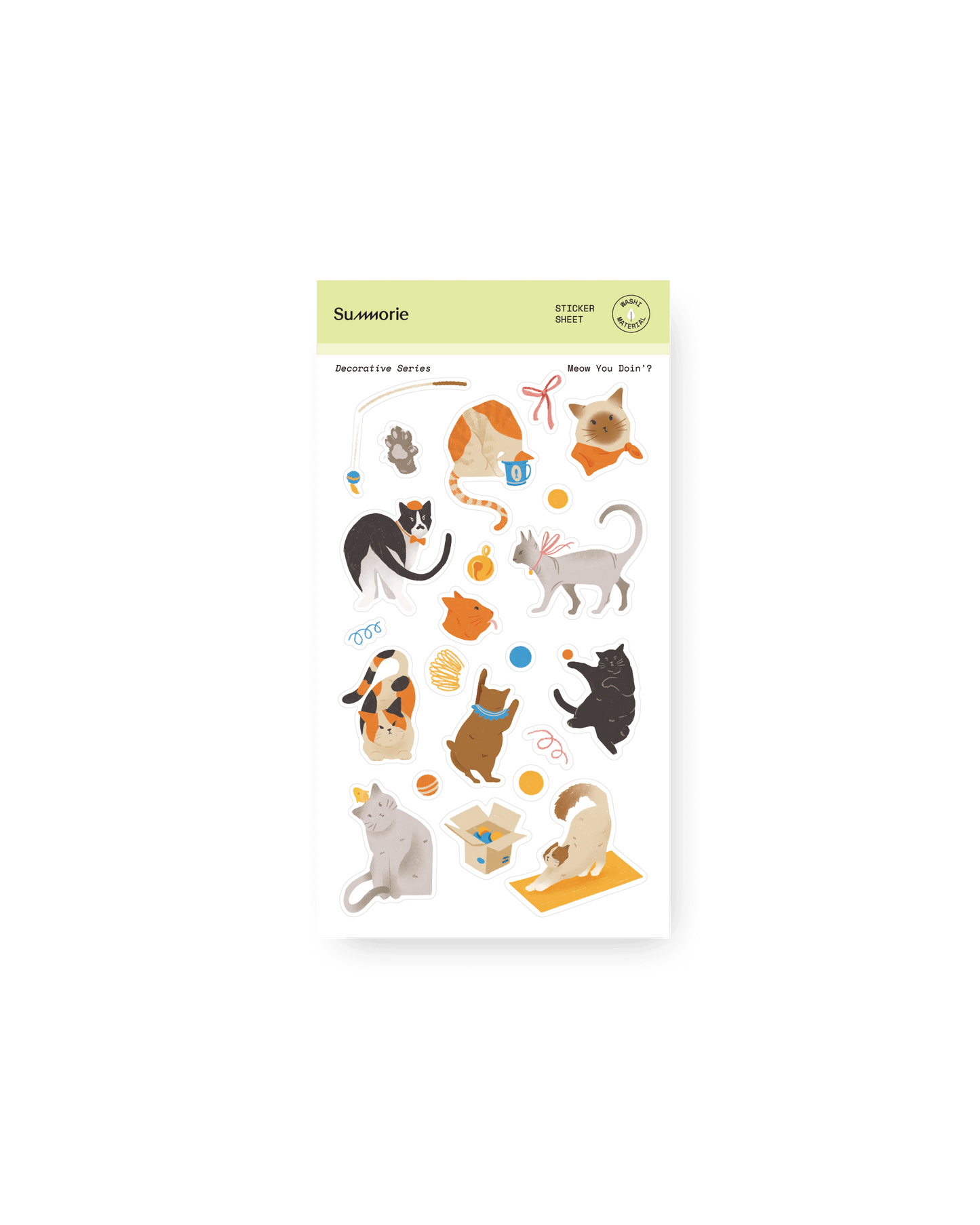 Meow You Doin’? Washi Sticker Sheet
