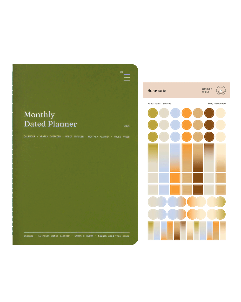 2024 Monthly Dated Planner Set