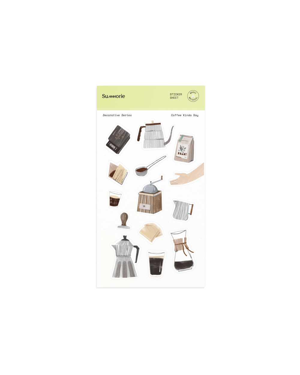 Coffee Kinda Day Washi Sticker Sheet
