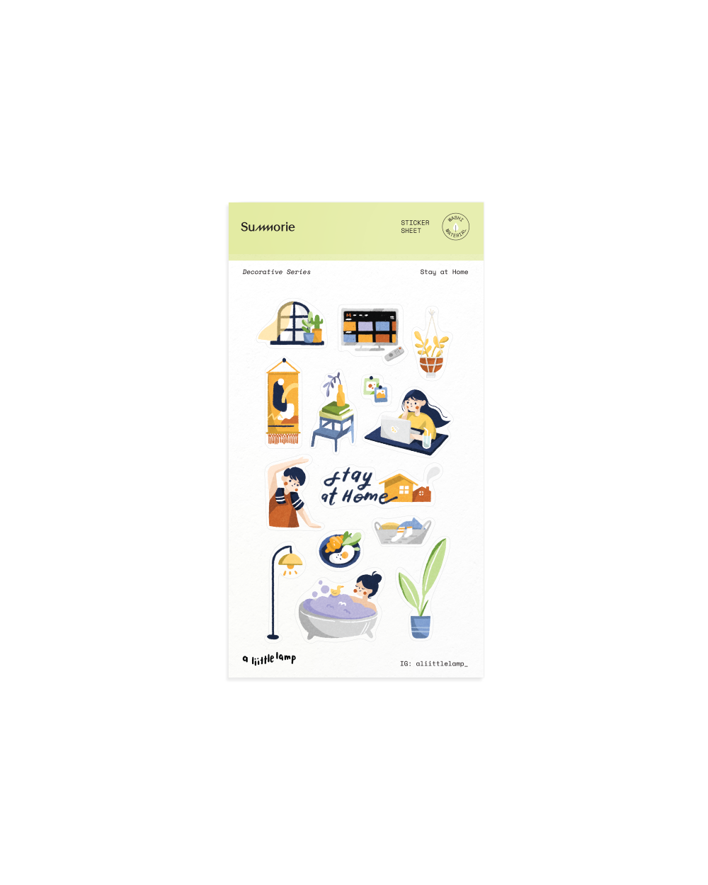 Stay At Home Washi Sticker Sheet