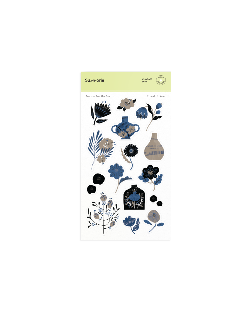 Floral & Vase Washi Sticker Sheet