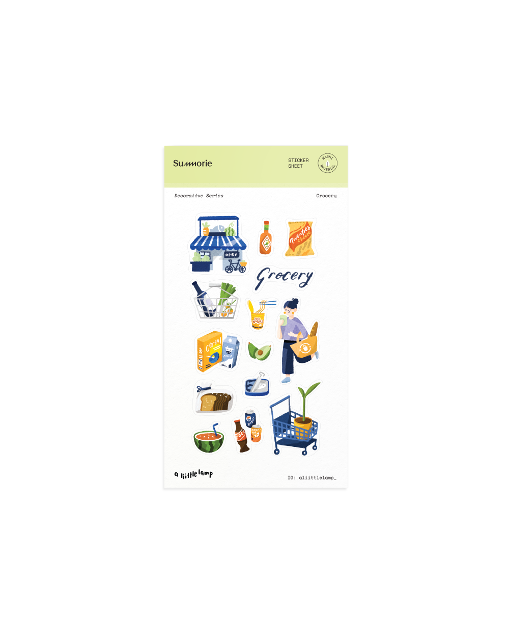 Grocery Washi Sticker Sheet