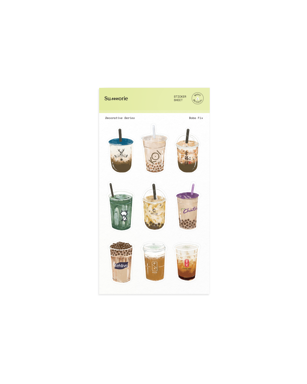 Boba Fix Washi Sticker Sheet