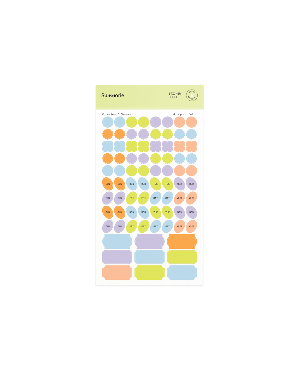 A Pop of Colour Washi Sticker Sheet