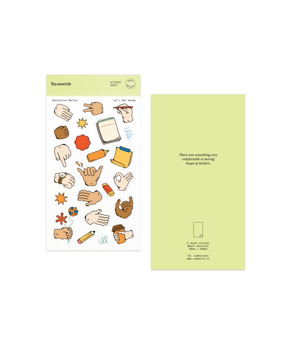 Let’s Get Handy Washi Sticker Sheet