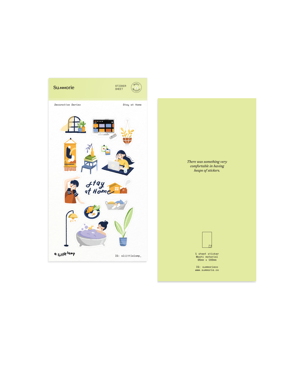 Stay At Home Washi Sticker Sheet