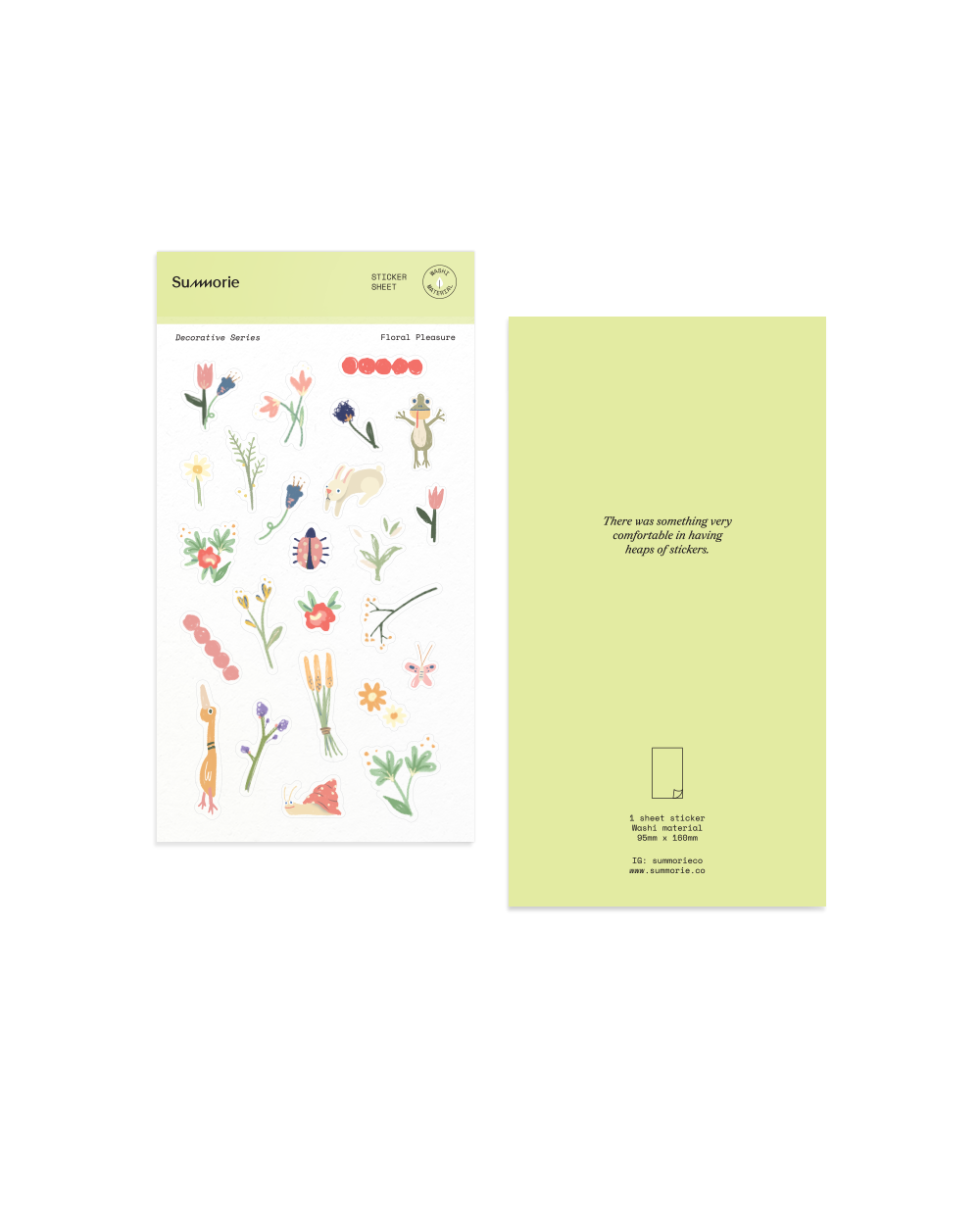 Floral Pleasure Washi Sticker Sheet