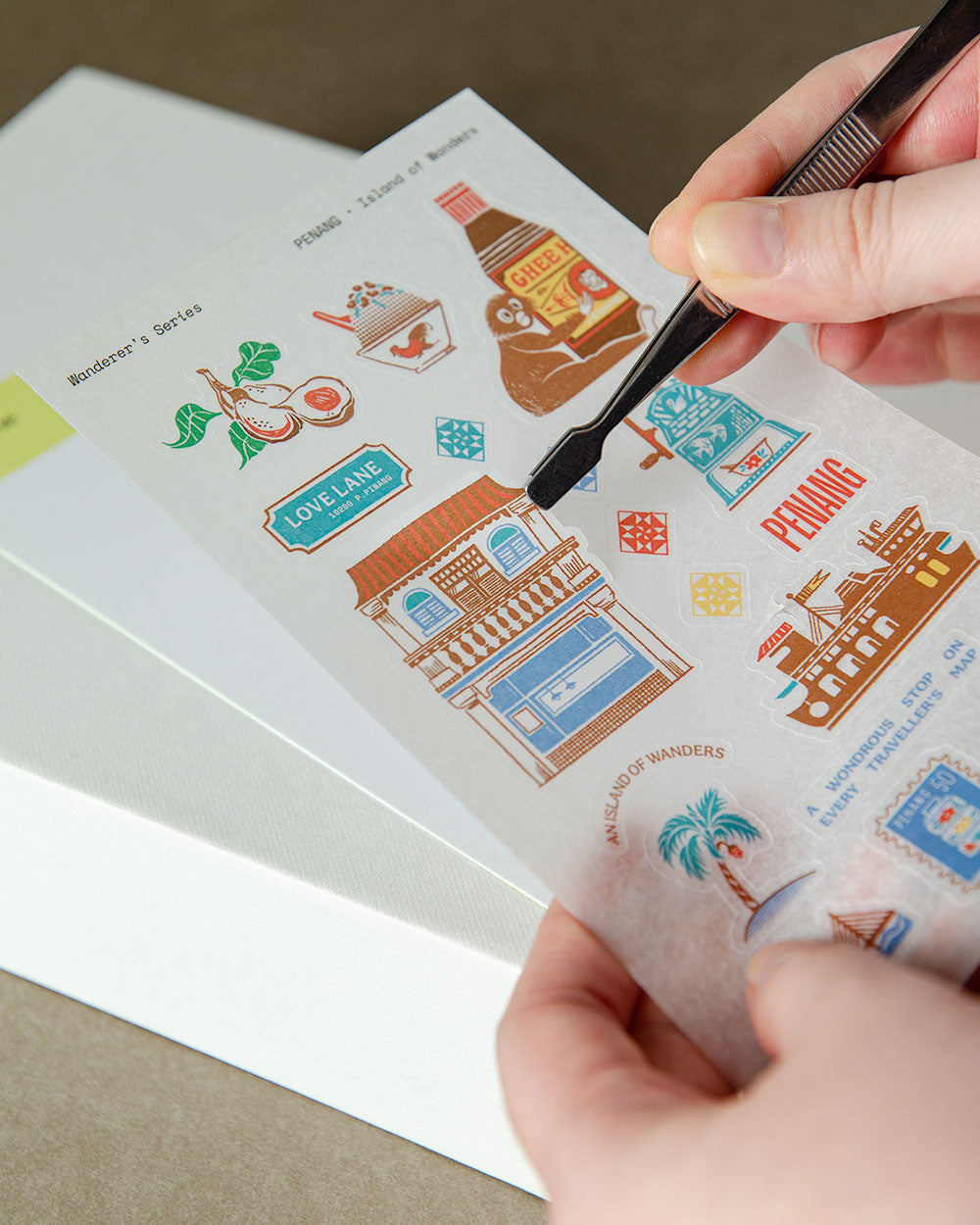 Penang Island of Wonders Washi Sticker Sheet