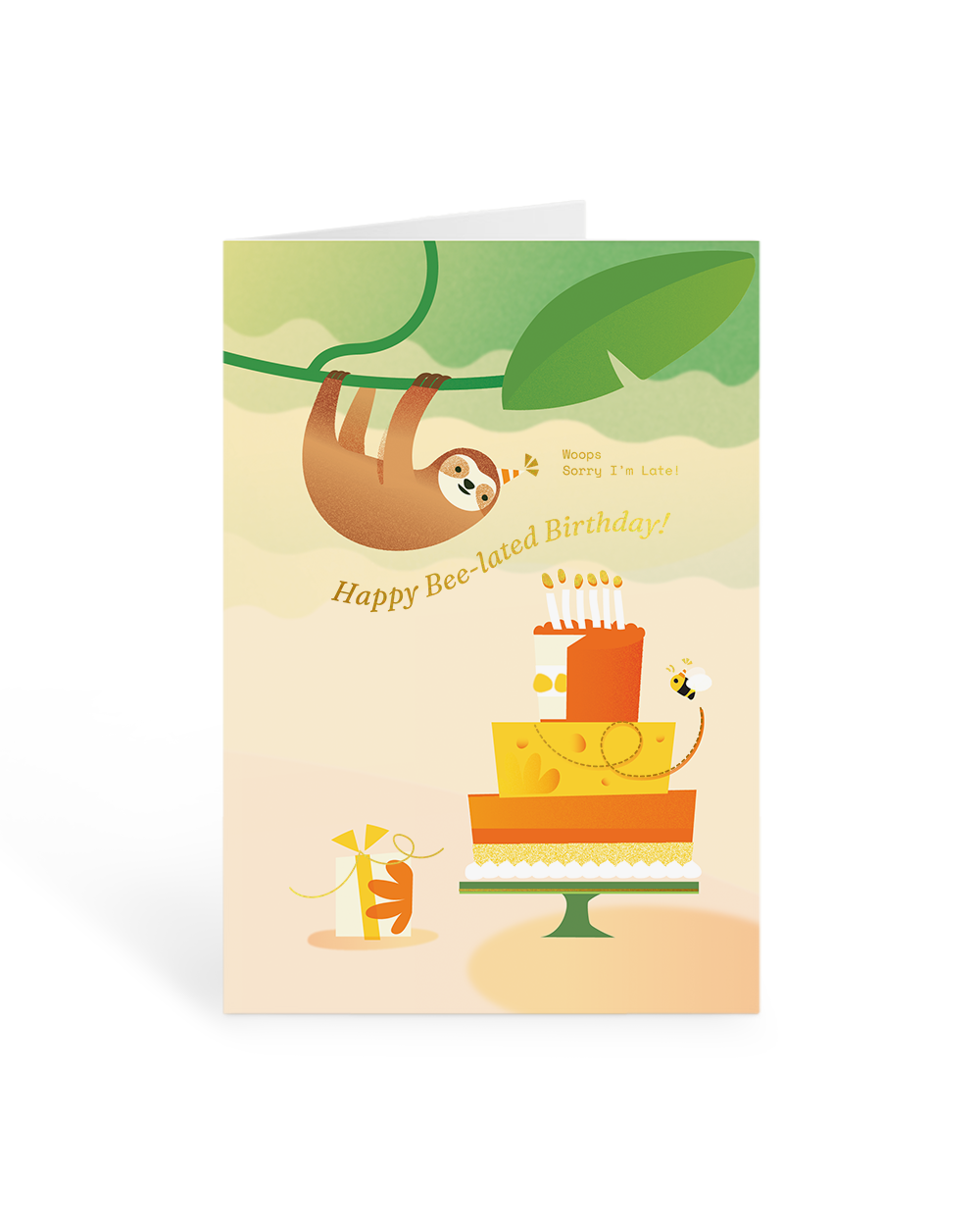 Bee-Lated Birthday Greeting Card