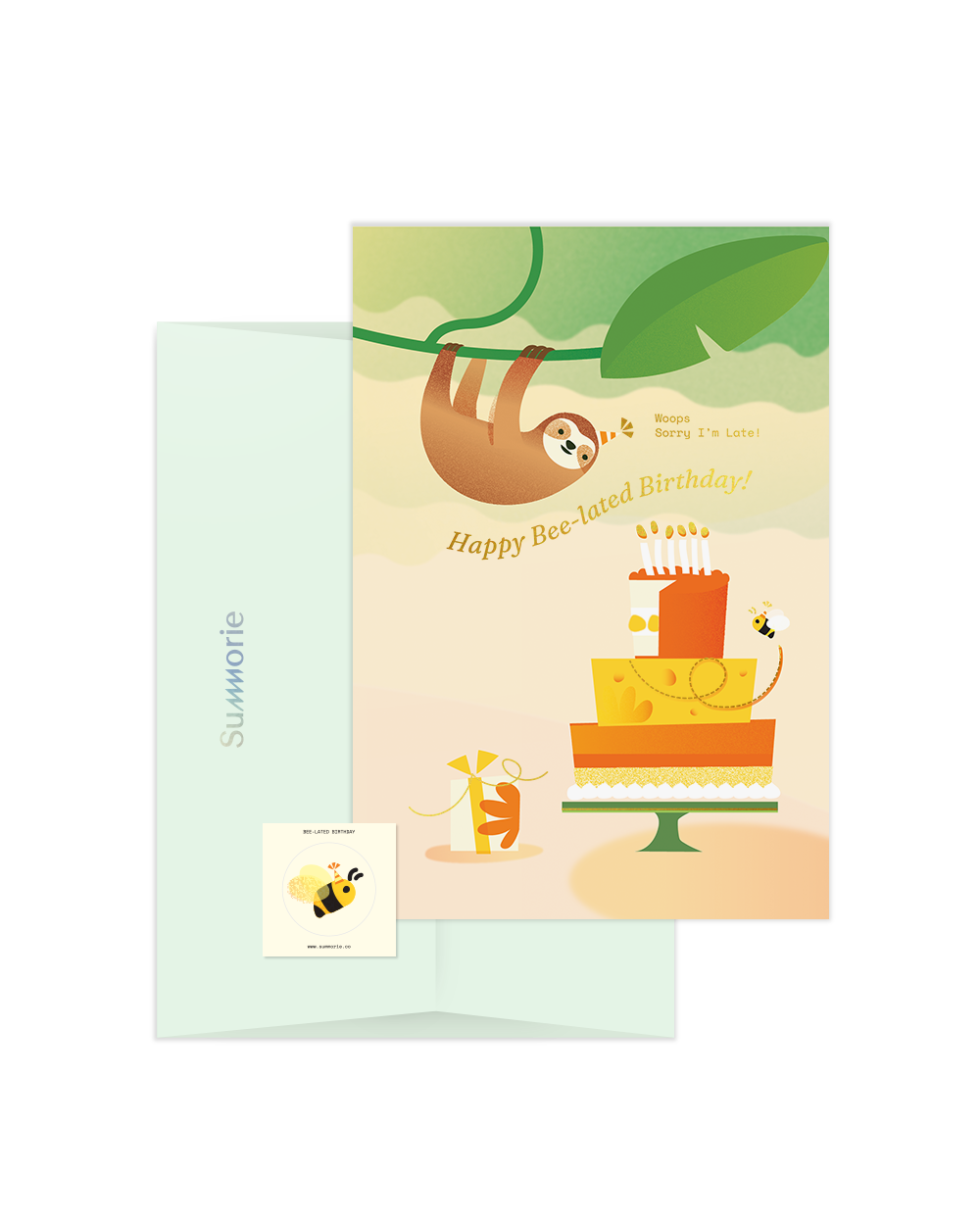 Bee-Lated Birthday Greeting Card