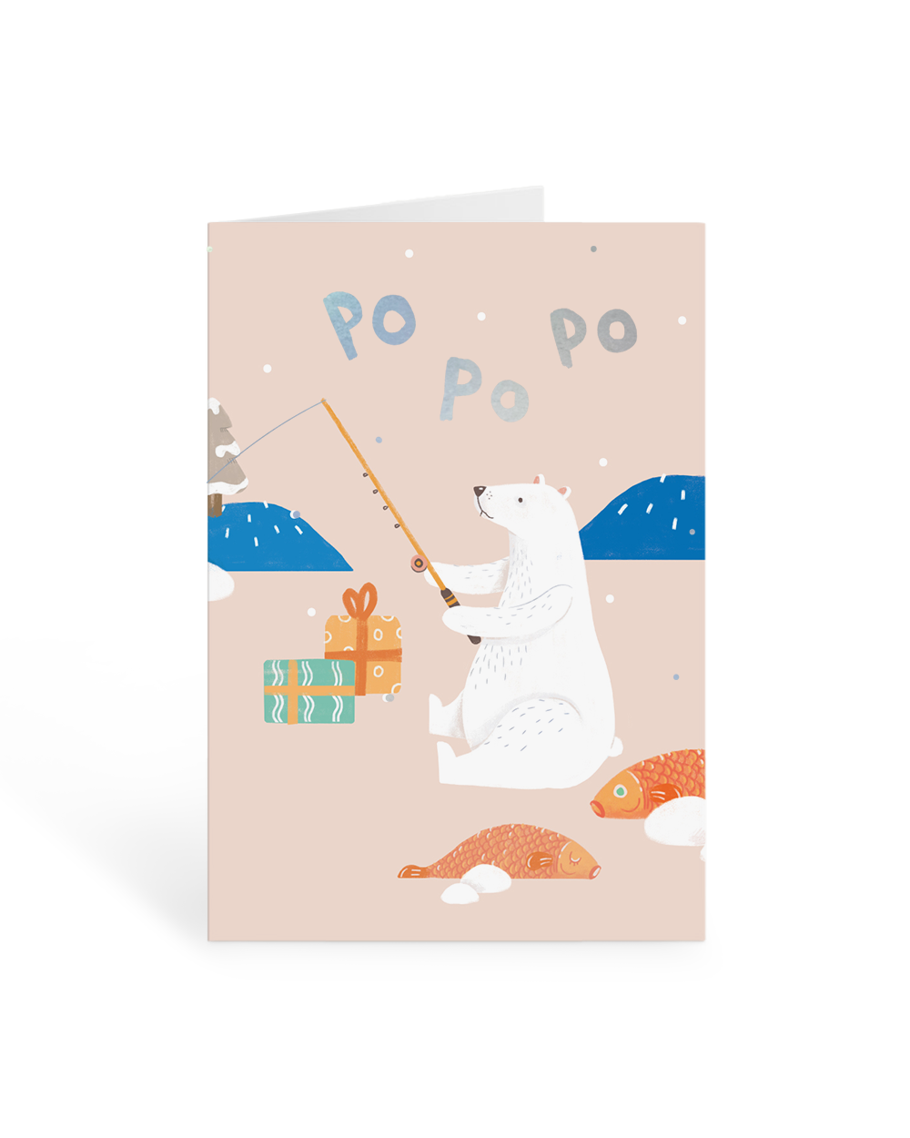 Polar Bear Christmas Greeting Card