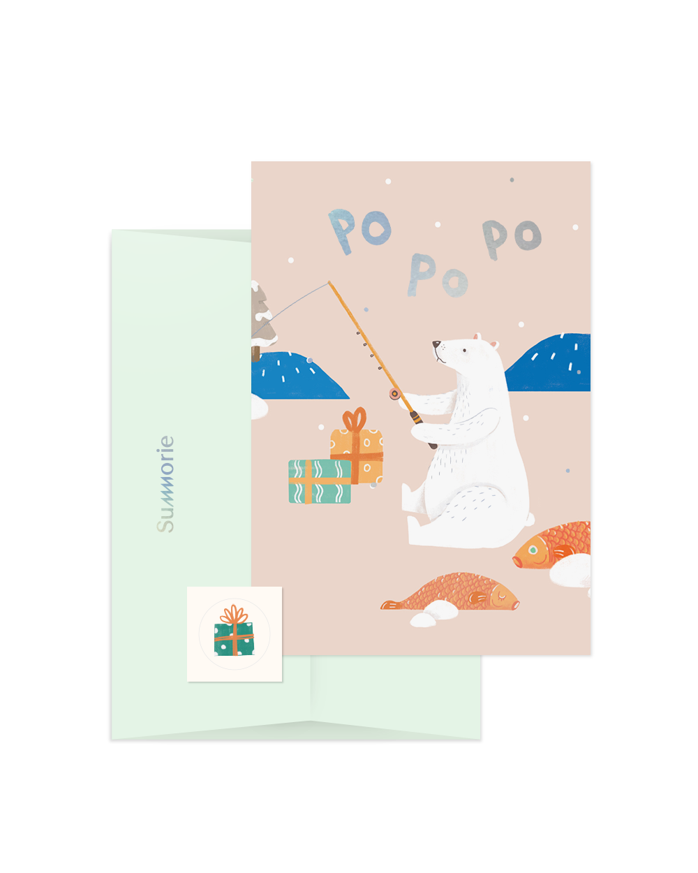 Polar Bear Christmas Greeting Card