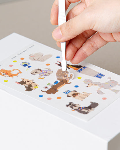 Knock, Knock! Woof’s There? Washi Sticker Sheet