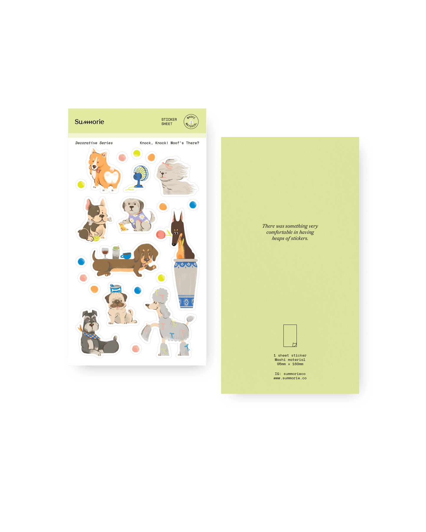 Knock, Knock! Woof’s There? Washi Sticker Sheet