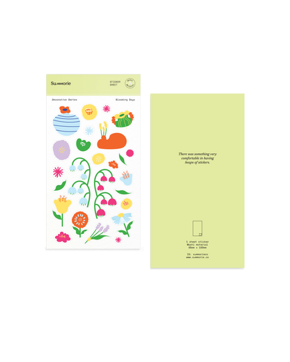 Blooming Days Washi Sticker Sheet