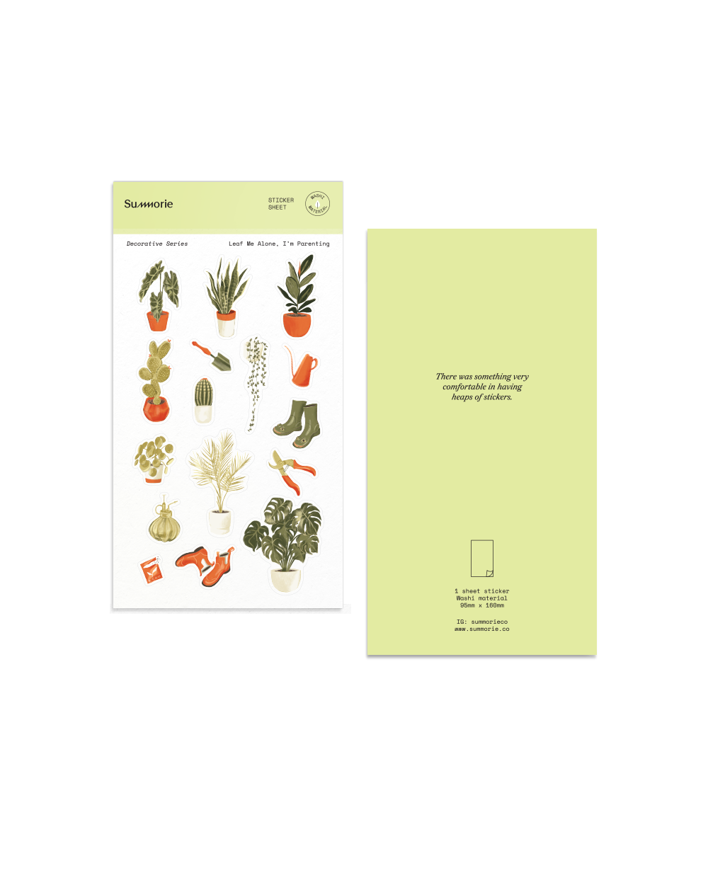 Leaf Me Alone, I'm Parenting Washi Sticker Sheet