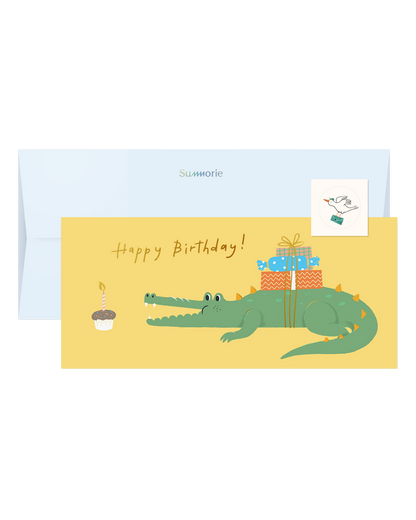 Birthday Alligator Greeting Card