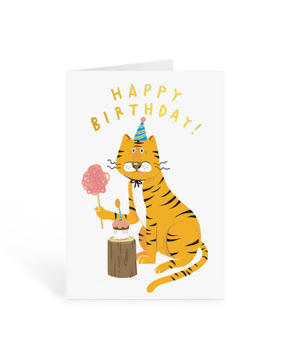 Birthday Tiger Greeting Card
