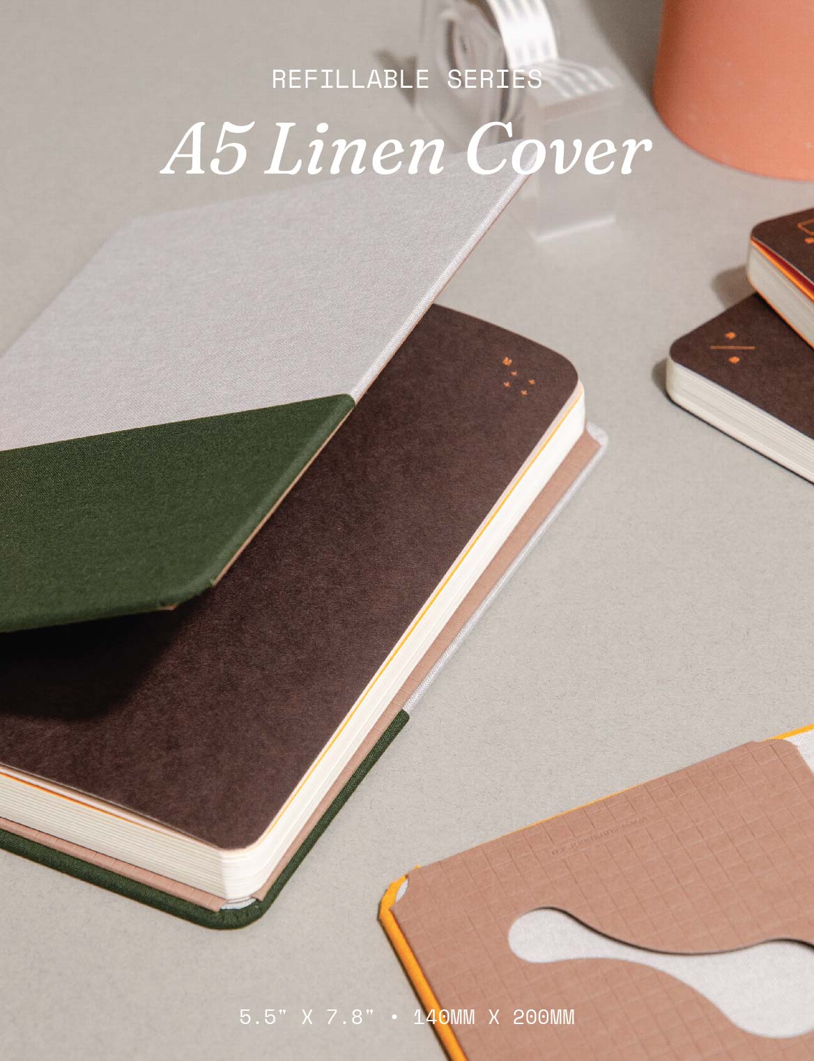 Linen Cover - Coral Ash
