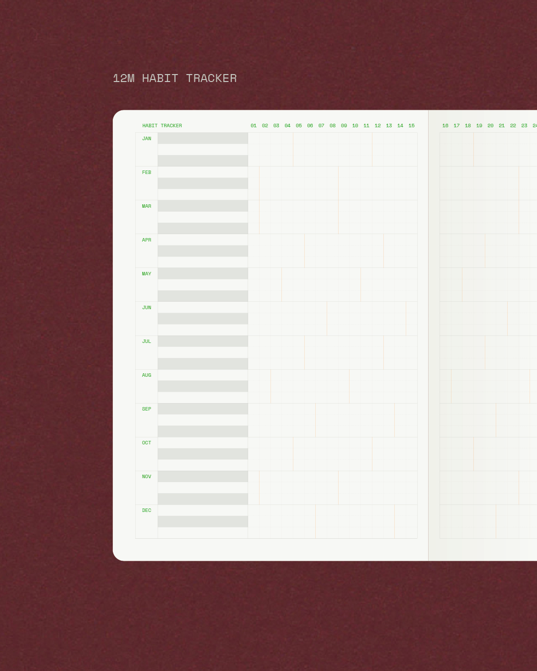 2026 Monthly Dated Planner